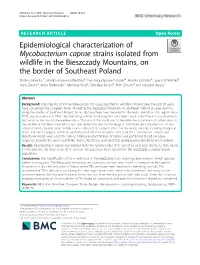 Epidemiological Characterization of Mycobacterium Caprae Strains