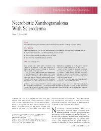 Necrobiotic Xanthogranuloma with Scleroderma