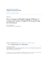 Percy Grainger and Ralph Vaughan Williams