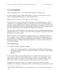 Tea and Theophylline