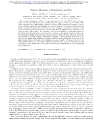 Unitary Structure of Palindromes in DNA