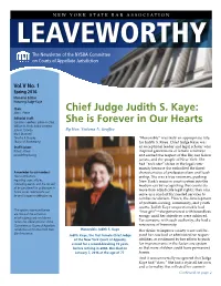Chief Judge Judith S. Kaye: Alan J