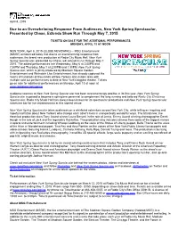 Due to an Overwhelming Response from Audiences, New York Spring Spectacular, Presented by Chase, Extends Show Run Through May 7, 2015