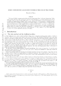 Every Sufficiently Large Even Number Is the Sum of Two Primes