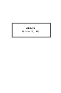 ORDER OCT. 19, 1989.Pmd