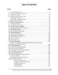 Table of Contents