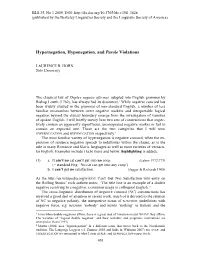 Hypernegation, Hyponegation, and Parole Violations