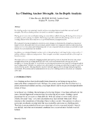 Ice Climbing Anchor Strength: an In-Depth Analysis