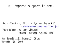 PCI Express Support in Qemu