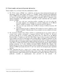 S1: Patient Samples and Associated Genomic Information Tumor Samples Were Ascertained from Three Independent Cohorts