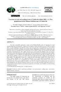 Variation in Seed and Seedling Traits of Faidherbia Albida (DEL.) A. Chev Populations in the Sudano-Sahelian Zone of Cameroon