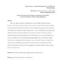 Alexis Lothian | Alexislothian@Gmail.Com | 310-436-5727 Writing Sample