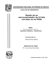 Diseño De Un Microcontrolador De 32 Bits Con Base En Un FPGA