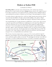 Orders at Sedan 1940 by Brendan B