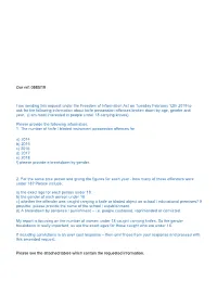 Our Ref: 0980/19 I Am Sending This Request Under the Freedom Of