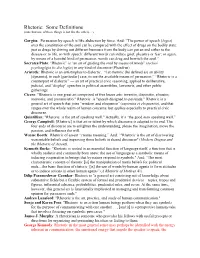 Rhetoric: Some Definitions (Note That One of These Things Is Not Like the Others…)