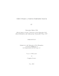 Steps Towards a Science of Heuristic Search
