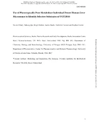 Use of Phenotypically Poor Metabolizer Individual Donor
