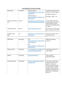 Useful Websites for Home Learning