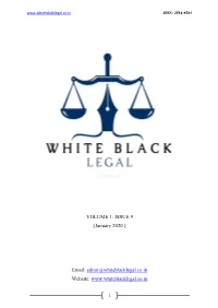 VOLUME 1: ISSUE 9 ||January 2020 || Email: Editor