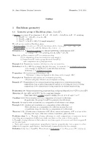 1 Euclidean Geometry