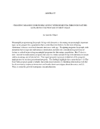 Abstract Creating Meaning for People Living With