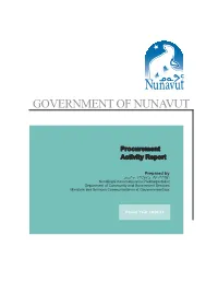 Procurement Activity Report