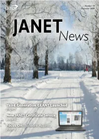 Third Generation GÉANT Launched New JANET