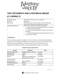 Two Testaments and a Historical Bridge (C.3.Spring.7)