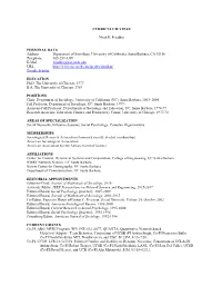 CURRICULUM VITAE Noah E. Friedkin PERSONAL DATA