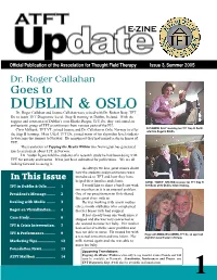 Dr. Roger Callahan in This Issue
