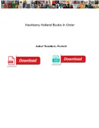 Hackberry Holland Books in Order