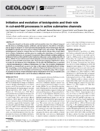 Initiation and Evolution of Knickpoints and Their Role in Cut-And-Fill
