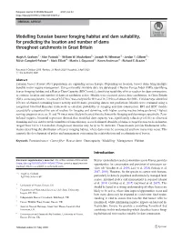 Modelling Eurasian Beaver Foraging Habitat and Dam Suitability, for Predicting the Location and Number of Dams Throughout Catchments in Great Britain