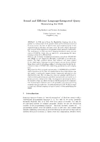 Sound and Efficient Language-Integrated Query