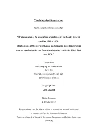 Titelblatt Der Dissertation