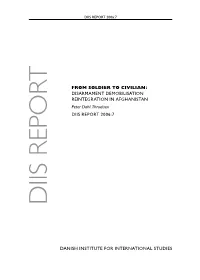Disarmament, Demobilisation, Reintegration in Afghanistan