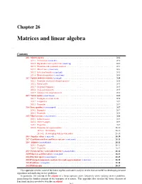 Matrices and Linear Algebra