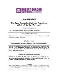 Openair@RGU the Open Access Institutional Repository at Robert Gordon University