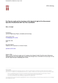 The Planck Length and the Constancy of the Speed of Light in Five Dimensional Spacetime Parametrized with Two Time Coordinates