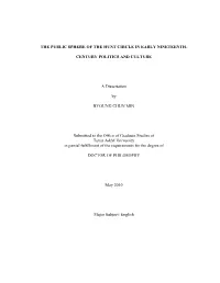 The Public Sphere of the Hunt Circle in Early Nineteenth