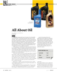 About Oil Part 1: What You Should Know by MIKE BUSCH