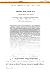 Aperiodic Mineral Structures