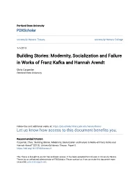 Modernity, Socialization and Failure in Works of Franz Kafka and Hannah Arendt