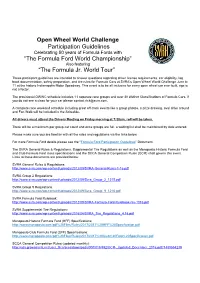 OWWC Participation Guidelines