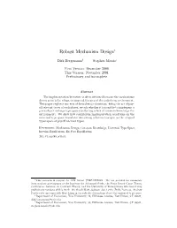 Robust Mechanism Design∗
