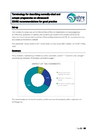 Terminology for Describing Normally-Sited and Ectopic Pregnancies on Ultrasound: ESHRE Recommendations for Good Practice