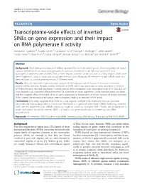 Transcriptome-Wide Effects of Inverted Sines on Gene Expression And