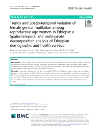Trends and Spatio-Temporal Variation of Female