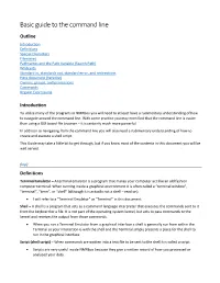 Basic Guide to the Command Line